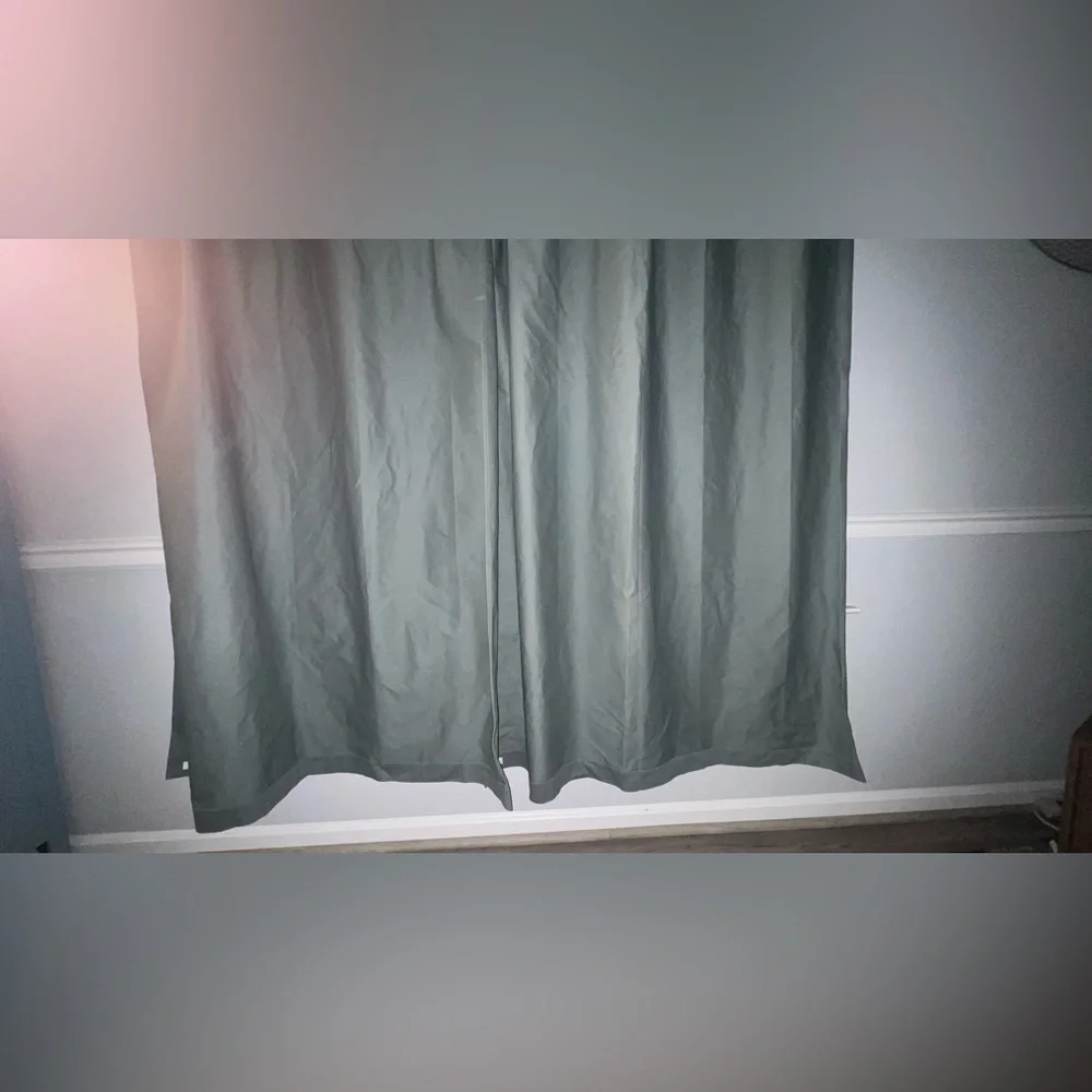 (4) Restoration Hardware Sage 100% Cotton Curtain Drapes Panels 50”x84”